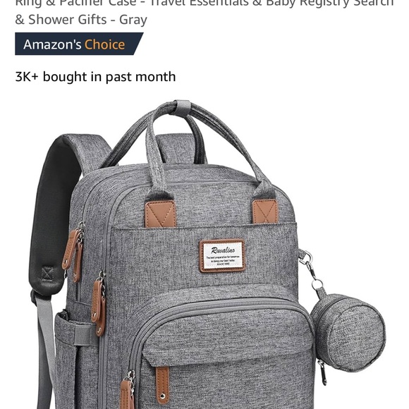 RUVALINO Diaper Bag Backpack - Multifunction Waterproof Travel Backpack - Picture 5 of 6